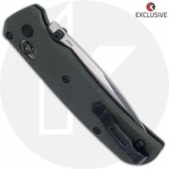 Benchmade Knives MODIFIED Benchmade Bugout 535 + KP Exclusive Panzer Green Cerakote AWT Aluminum Scales + KP Black Thumbstud & Standoffs -Case Knives Shop AWT PANZERBUGOUT CLOSED BACK