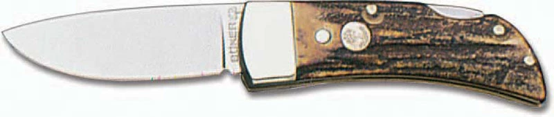 Boker Knives: Boker Lock Blade Gent's Knife, Stag, BK-1006 2 Boker Knives: Boker Lock Blade Gent's Knife, Stag, BK-1006 - Image 2