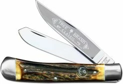 Boker Knives Boker Trapper Knife, Limited Stag With Blade Etch, BK-2525HHE
