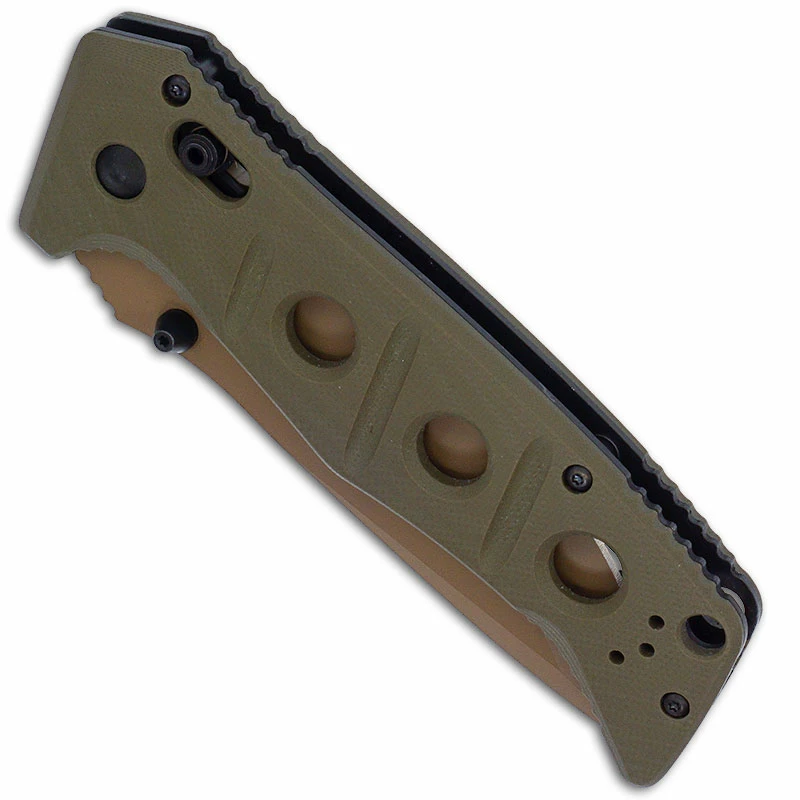 Benchmade Knives Benchmade Adamas 275FE-2 Knife - Shane Sibert - Flat Earth CruWear Drop Point - OD G10 - AXIS Lock Folder - USA Made 2 Benchmade Knives Benchmade Adamas 275FE-2 Knife - Shane Sibert - Flat Earth CruWear Drop Point - OD G10 - AXIS Lock Folder - USA Made - Image 2