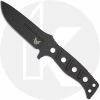 Benchmade Knives Benchmade Fixed Adamas 375BK-1 Knife - Shane Sibert - Single Piece Cobalt Black CruWear Drop Point - Black PIM Sheath - USA Made