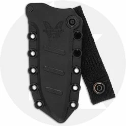 Benchmade Knives Benchmade Fixed Adamas 375BK-1 Knife - Shane Sibert - Single Piece Cobalt Black CruWear Drop Point - Black PIM Sheath - USA Made -Case Knives Shop BM 375 SHEESH