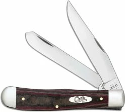 Case Knives Case Trapper Knife 13620 Rustic Red Richlite 10254SS