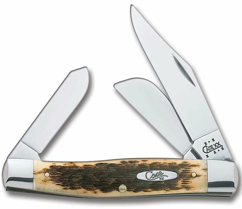 Case Knives Case Large Stockman, Amber Bone CV, CA-204 1 Case Knives Case Large Stockman, Amber Bone CV, CA-204