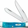 Case Knives Case Trapper Knife 25592 Caribbean Blue Bone 6254SS