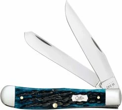 Case Knives Case Trapper Knife 51850 - Pocket Worn Mediterranean Blue Bone - 6254SS