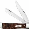 Case Knives Case Trapper Knife 64060 - Brown Maple Burl Wood - 7254SS