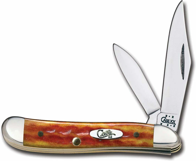 Case Knives: Case Peanut Knife, Pocket Worn Harvest Orange, CA-7404 1 Case Knives: Case Peanut Knife, Pocket Worn Harvest Orange, CA-7404
