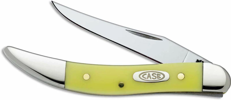 Case Knives: Case Yellow CV Small Texas Toothpick Knife, CA-91 1 Case Knives: Case Yellow CV Small Texas Toothpick Knife, CA-91