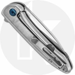 CRKT Knives CRKT Delineation 5385 - Eric Ochs Assisted EDC - Satin Drop Point - Stonewash Stainless Steel - Flipper Folder -Case Knives Shop CR 5385 CLOSED BACK