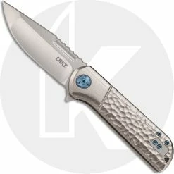 CRKT Knives CRKT Lanny 6525 - Liong Mah Assisted EDC - Satin Clip Point - Milled Aluminum - Liner Lock Flipper Folder