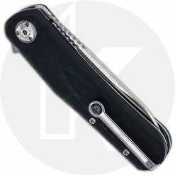 CRKT Knives CRKT Mah-Hawk 6535 - Liong Mah Assisted EDC - Satin Drop Point - Black GRN - Flipper Folder -Case Knives Shop CR 6535 OPEN BACK