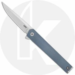 CRKT Knives CRKT CEO Compact 7095 - Richard Rogers EDC - Satin Blade - Blue GRN - Flipper Folder