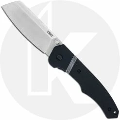 CRKT Knives CRKT Ripsnort II 7271 - Philip Booth EDC - Satin Cleaver Blade - Black GRN With Stainless Steel Inlay