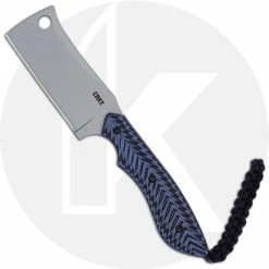CRKT Knives CRKT S.P.E.C. - 2398 - Alan Folts - Compact Cleaver Fixed Blade - Blue / Black G10