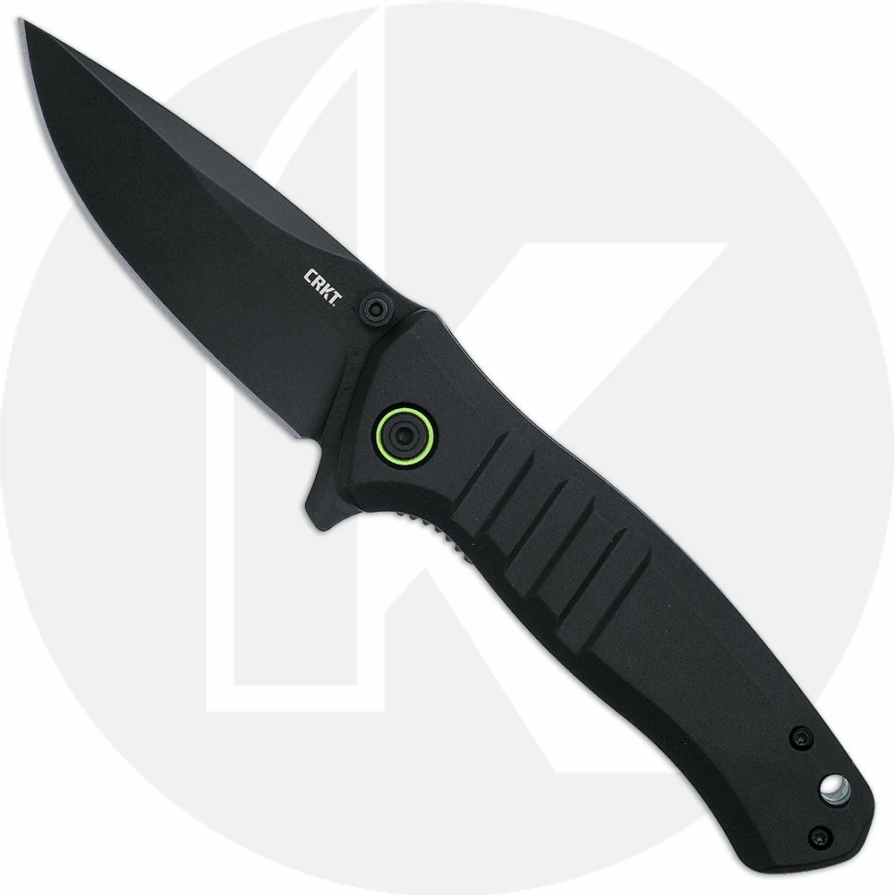 CRKT Knives CRKT Dextro 6295 - TJ Schwarz EDC - Black TiNi Drop Point - Black Aluminum - Flipper Folder 1 CRKT Knives CRKT Dextro 6295 - TJ Schwarz EDC - Black TiNi Drop Point - Black Aluminum - Flipper Folder
