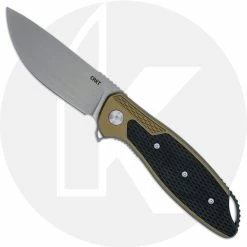 CRKT Knives CRKT Jake K360GXP - Ken Onion EDC - 2 Tone Drop Point - OD Green Aluminum / Black G10 - Flipper Folder
