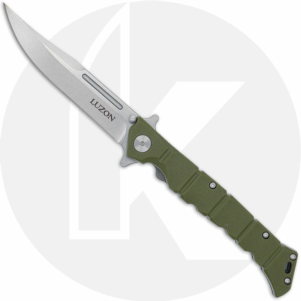 Cold Steel Knives Cold Steel Medium Luzon - Stonewash Clip Point - Olive Drab GFN - 20NQL-ODSW 1 Cold Steel Knives Cold Steel Medium Luzon - Stonewash Clip Point - Olive Drab GFN - 20NQL-ODSW