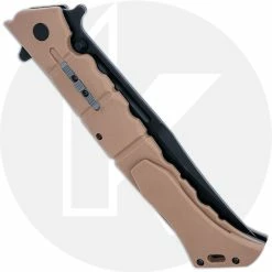 Cold Steel Knives Cold Steel Large Luzon - Black Clip Point - Desert Tan GFN - 20NQX-DTBK -Case Knives Shop CS 20NQX DTBK CLOSED BACK