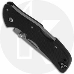 Cold Steel Knives Cold Steel Mini Recon 1 27BAT - Compact EDC - Stonewash AUS 10A Tanto - Black GRN - Folding Knife -Case Knives Shop CS 27BAC CLOSED FRONT