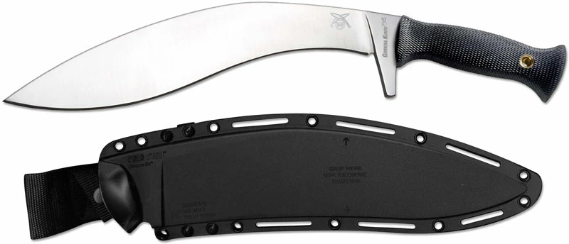 Cold Steel Knives Cold Steel Gurkha Kukri Plus 39LMC4 - 4034 Kukri Fixed Blade - Black Kray-Ex Handle 2 Cold Steel Knives Cold Steel Gurkha Kukri Plus 39LMC4 - 4034 Kukri Fixed Blade - Black Kray-Ex Handle - Image 2