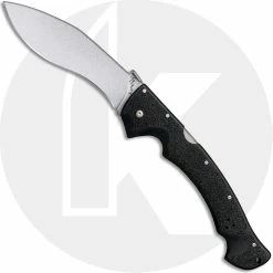 Cold Steel Knives Cold Steel Rajah 2 62JL Knife Andrew Demko AUS 10A Kukri Style Black Griv-Ex Tri-Ad Lock Folder