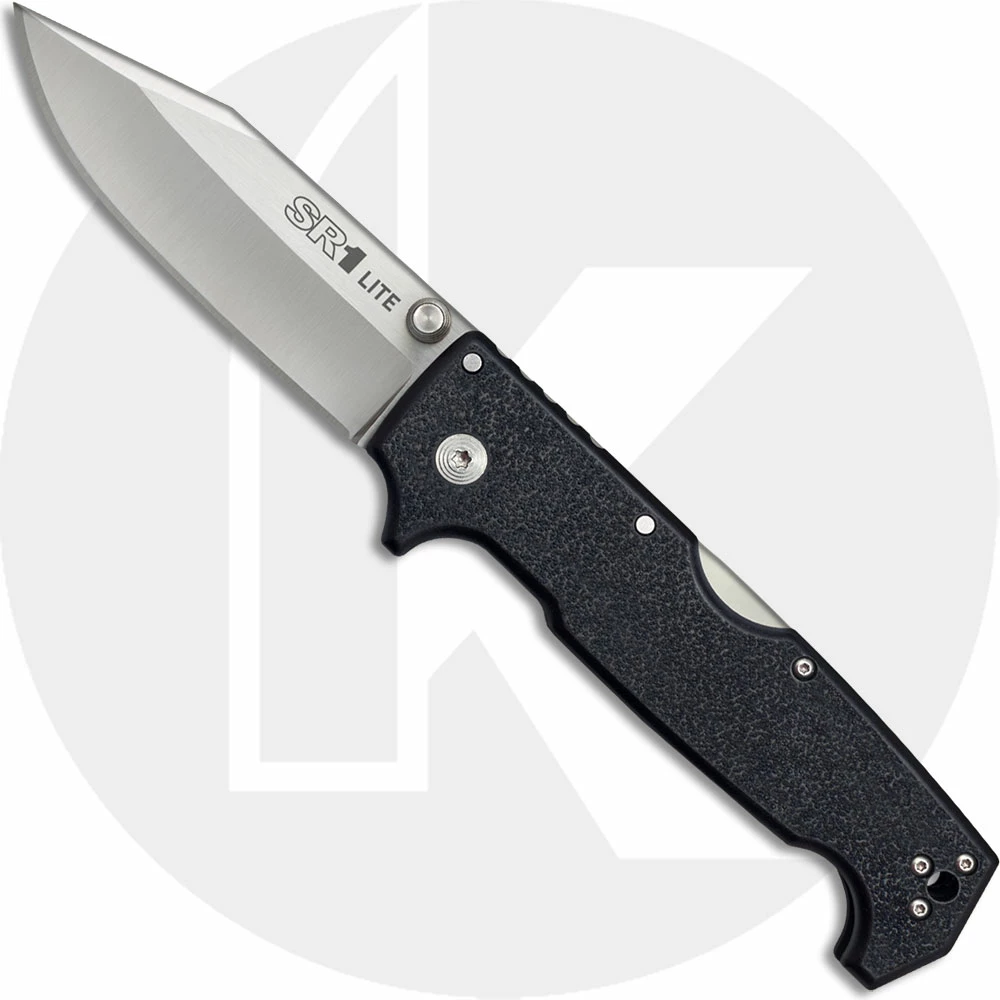 Cold Steel Knives Cold Steel SR1 Lite 62K1 - Value Priced EDC - Clip Point Blade - Black Griv Ex - Tri Ad Lock - Folding Knife 1 Cold Steel Knives Cold Steel SR1 Lite 62K1 - Value Priced EDC - Clip Point Blade - Black Griv Ex - Tri Ad Lock - Folding Knife