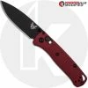Benchmade Knives MODIFIED Benchmade Mini Bugout Red Dragon 533BK-1 Knife - Black Blade - Rit Dyed Handle