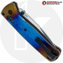 Benchmade Knives MODIFIED Benchmade Bugout 535 Knife + KP Titanium Super Nova Scales + KP Black Thumbstud & Standoffs -Case Knives Shop KP 535 9 CLOSED BACK2