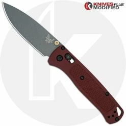 Benchmade Knives MODIFIED Benchmade Bugout 535GRY-1 Knife - Blood Red Rit Dye Handle