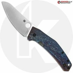 Spyderco Knives MODIFIED Spyderco SpydieChef C211TIP Knife - MAYHEM FINISH -Case Knives Shop KP C211TIP MAYHEM OPEN FRONT