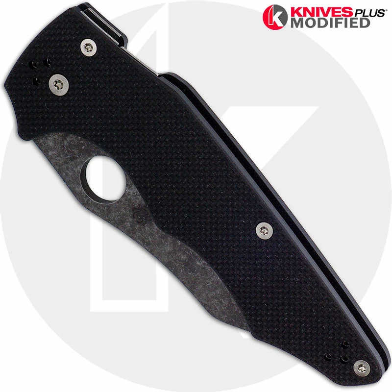 Spyderco Knives MODIFIED Spyderco Yojumbo Knife C253GP - Acid Stonewash Blade 2 Spyderco Knives MODIFIED Spyderco Yojumbo Knife C253GP - Acid Stonewash Blade - Image 2