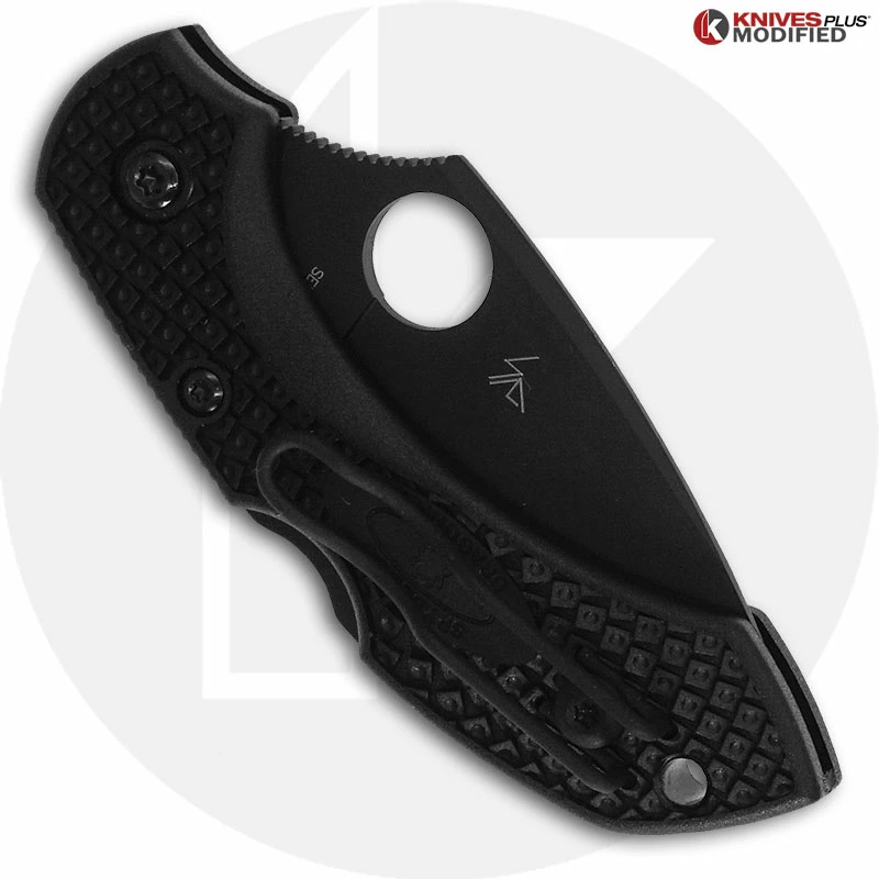 Spyderco Knives MODIFIED Spyderco S30V Dragonfly - Blackout - Black Rit Dyed Handle 3 Spyderco Knives MODIFIED Spyderco S30V Dragonfly - Blackout - Black Rit Dyed Handle - Image 3