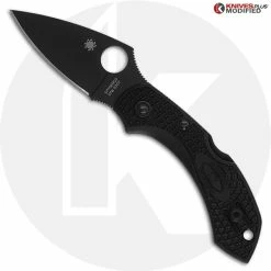 Spyderco Knives MODIFIED Spyderco S30V Dragonfly - Blackout - Black Rit Dyed Handle