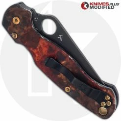 Spyderco Knives MODIFIED Spyderco Paramiliary 2 Knife - Black DLC - AWT Custom Anodized Scales - Bronze Titanium Hardware 5 Spyderco Knives MODIFIED Spyderco Paramiliary 2 Knife - Black DLC - AWT Custom Anodized Scales - Bronze Titanium Hardware -Case Knives Shop KP C81 AWT CUSTOM1 CLOSED BACK 1