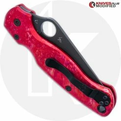 Spyderco Knives MODIFIED Spyderco Paramiliary 2 Knife - Black DLC - AWT Custom Agent Anodized Scales 5 Spyderco Knives MODIFIED Spyderco Paramiliary 2 Knife - Black DLC - AWT Custom Agent Anodized Scales -Case Knives Shop KP C81 AWT CUSTOM5 CLOSED BACK
