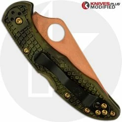 Spyderco Knives MODIFIED Spyderco Delica 4 Knife - CopperWash - Zome Handle 5 Spyderco Knives MODIFIED Spyderco Delica 4 Knife - CopperWash - Zome Handle -Case Knives Shop KP DELICA 68 CLOSED BACK LOGO