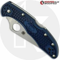 Spyderco Knives MODIFIED Spyderco Delica 4 - Youre My Boy Blue - Satin - Rit Dyed -Case Knives Shop KP DELICA61 2 NEW CLOSED FRONT LOGO