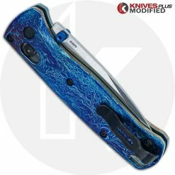 Benchmade Knives MODIFIED Benchmade Bugout 535 Knife + KP Titanium Scales + Mayhem Finish -Case Knives Shop KP MAYHEMBUGOUT NEW CLOSED BACK