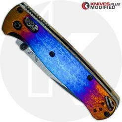 Benchmade Knives MODIFIED Benchmade Bugout 535 Knife + KP Titanium Super Nova Scales + KP Black Thumbstud & Standoffs -Case Knives Shop KP SUPERNOVA BUGOUT CLOSED FRONT