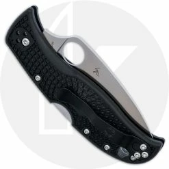 Spyderco Knives Spyderco LeafJumper Knife - C262PBK - VG-10 Leaf Shape Blade - Black FRN - Lock Back -Case Knives Shop SP 262PBK CLOSED BACK