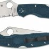 Spyderco Knives Spyderco Police 4 Lightweight K390 - C07FS4K390 - Serrated K390 Drop Point - Blue FRN - Lock Back