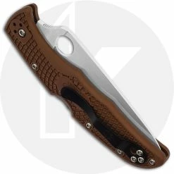 Spyderco Knives: Spyderco Endura 4 Lightweight, Brown, SP-C10FPBN -Case Knives Shop SP C10FPBN CLOSED BACK