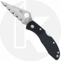 Spyderco Knives Spyderco Delica Knife - C11CFS - Discontinued Item - Serial Number - BNIB - Limited Run - Serrated - Carbon Fiber