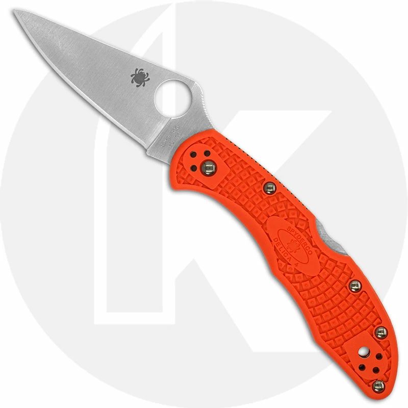 Spyderco Knives Spyderco Delica 4 Lightweight, Orange, SP-C11FPOR 1 Spyderco Knives Spyderco Delica 4 Lightweight, Orange, SP-C11FPOR