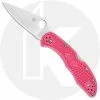 Spyderco Knives Spyderco Delica 4 Lightweight Knife - C11FPPNS30V - Satin S30V Drop Point - Pink FRN - Lock Back