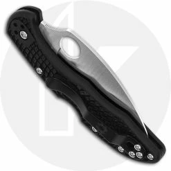 Spyderco Knives Spyderco C11FSWCBK Delica 4 Wharncliffe Knife, 2.87 Inch Serrated Wharncliffe Blade, Black FRN Handle -Case Knives Shop SP C11FSWCBK CLOSED BACK
