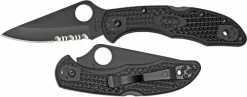 Spyderco Knives Spyderco Delica 4 Black Blade, SP-C11PSBBK -Case Knives Shop SP C11PSBBK