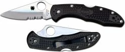 Spyderco Knives Spyderco Delica 4 Knife, Part Serrated, SP-C11PSBK -Case Knives Shop SP C11PSBK