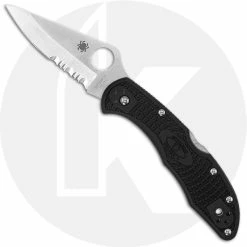 Spyderco Knives Spyderco Delica 4 Knife, Part Serrated, SP-C11PSBK